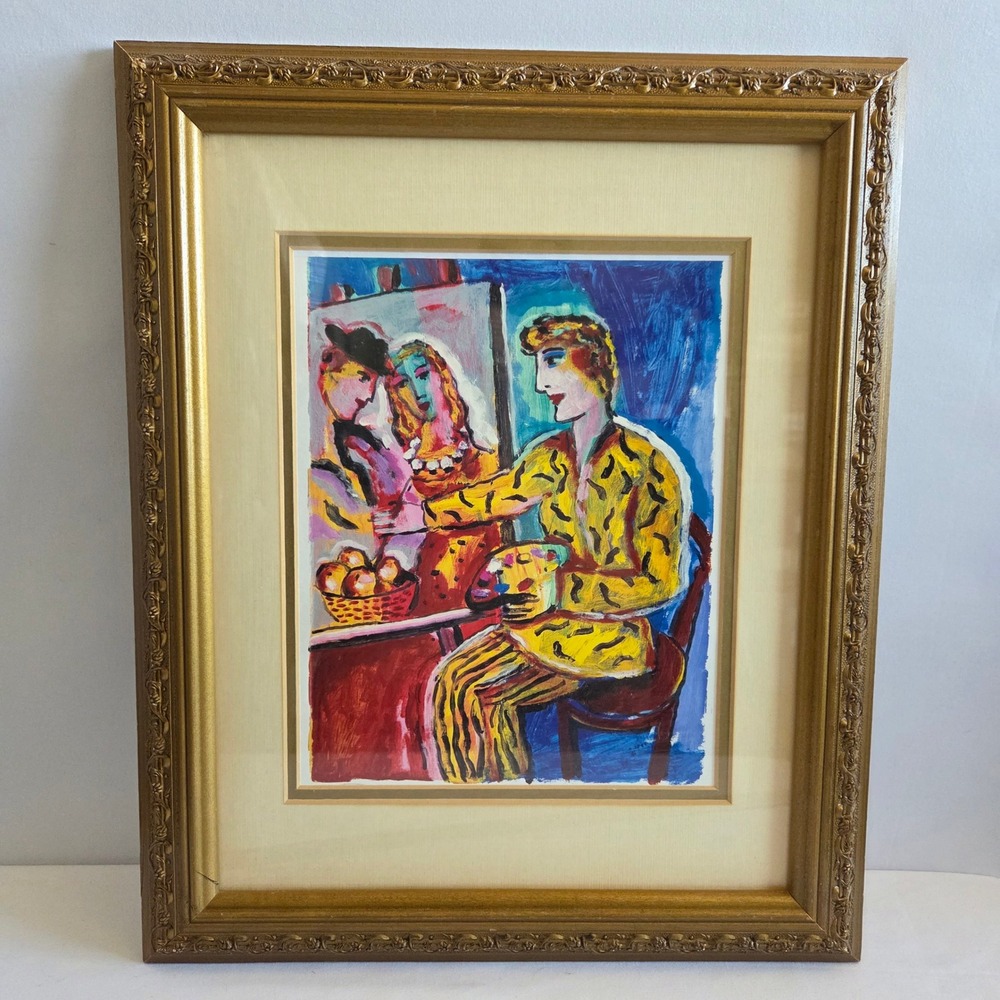 Zamy Steynovitz Artist at Work Fine Art Serigraph Print Framed COA Estate Stamp